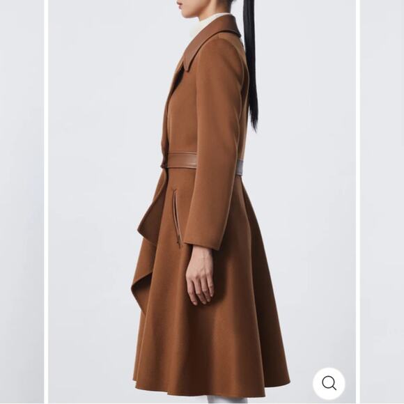 NWT Mackage Rose 2 in 1 Wool Leather Camel Coat Jacket Sz Small - Picture 3 of 5